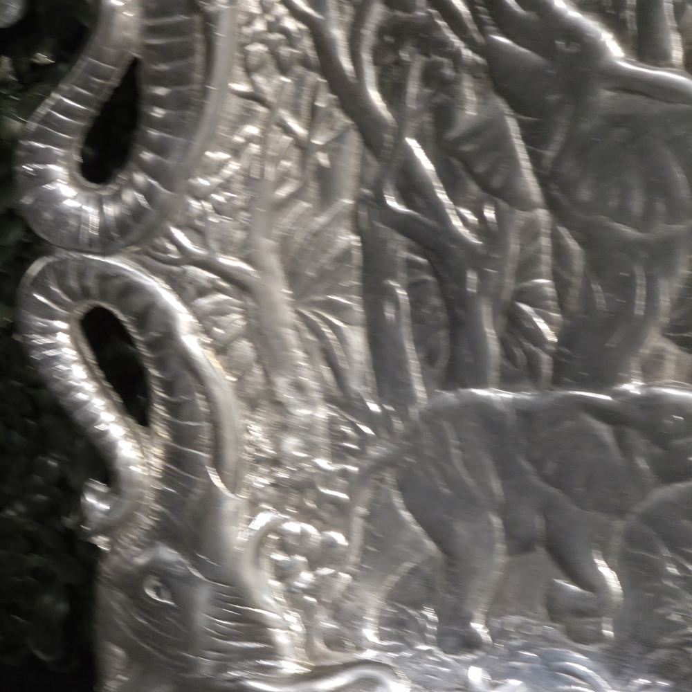 Silver Elephant Embossed Trays - Picture 7 of 9